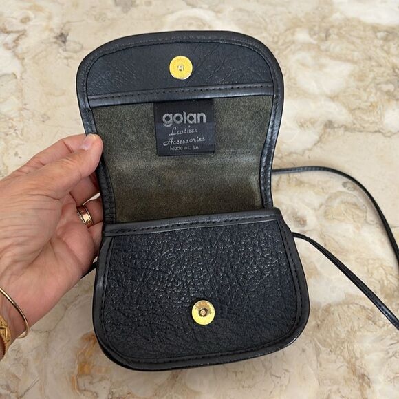 Vintage Golan Mini Leather Crossbody Saddle Bag - Picture 7 of 13